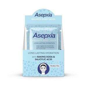 Asepxia Oil-Free Balance Facial Sheet Mask with Baking Soda & Salicylic Acid, 10